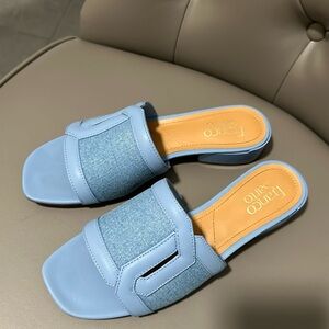 Franco Sarto Size 8 Denim Demi Heel